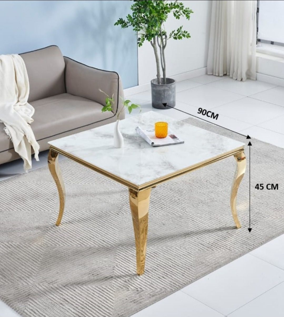 Table basse baroque Carré Doré  | MULTI-AFFAIRES