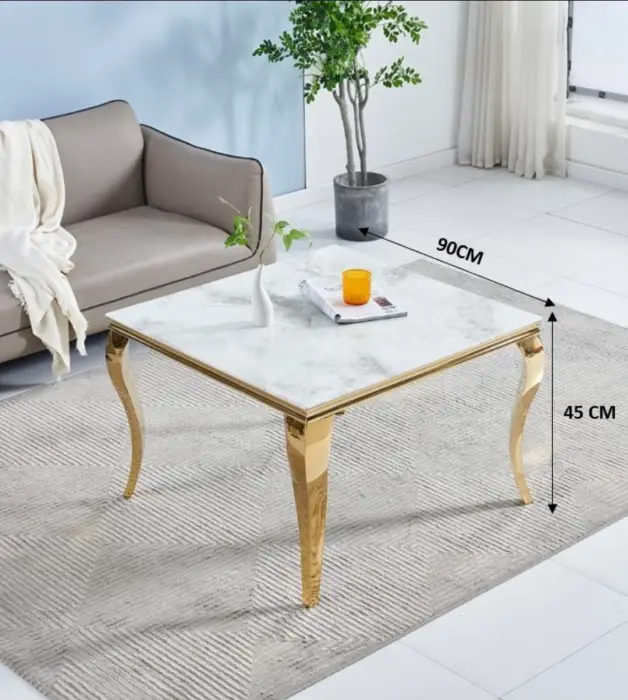 Table basse baroque Carré Doré  | MULTI-AFFAIRES