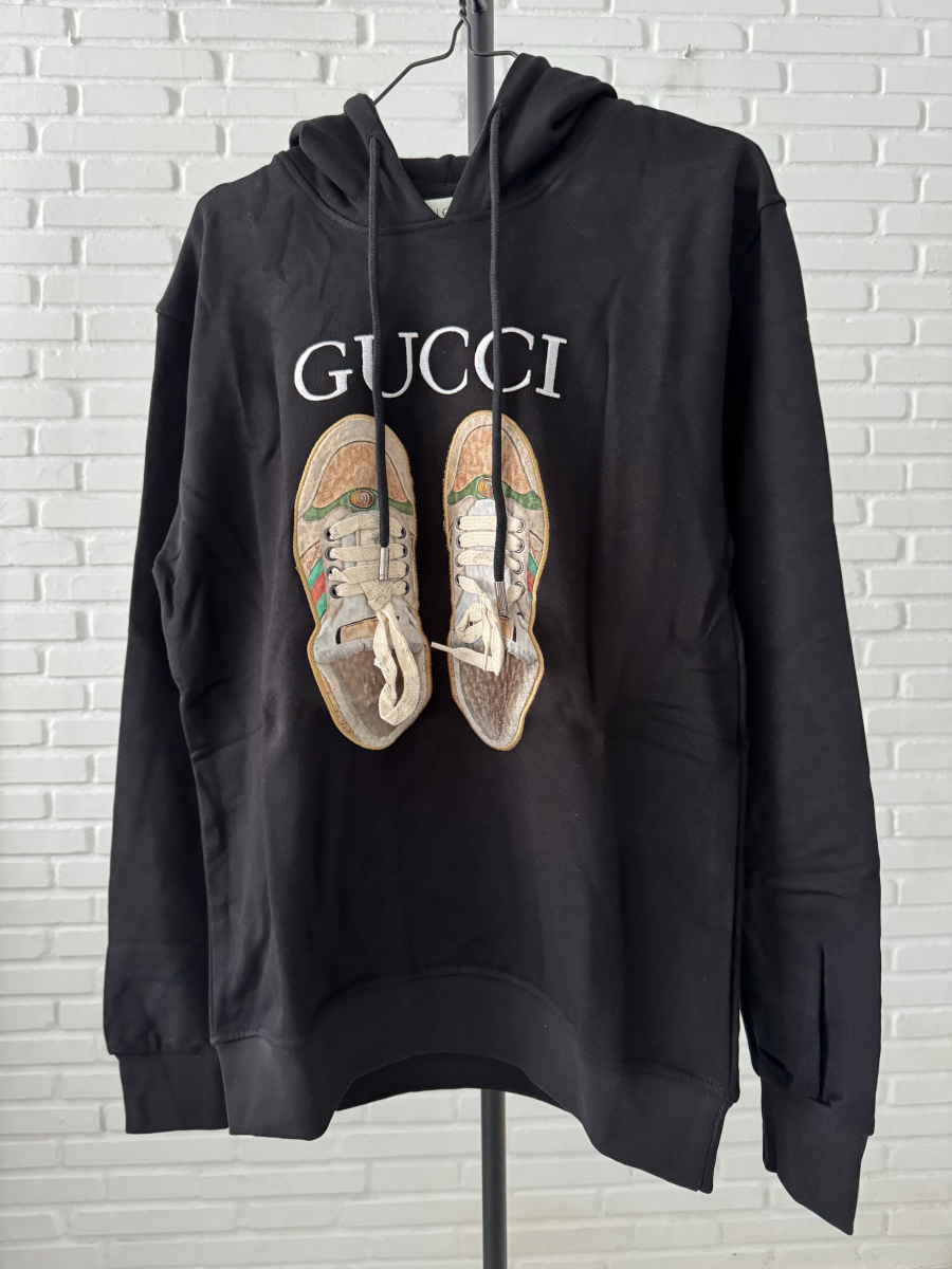 Gucci Hoodie Shoe Black | MASSIMOLUXURYOUTLET