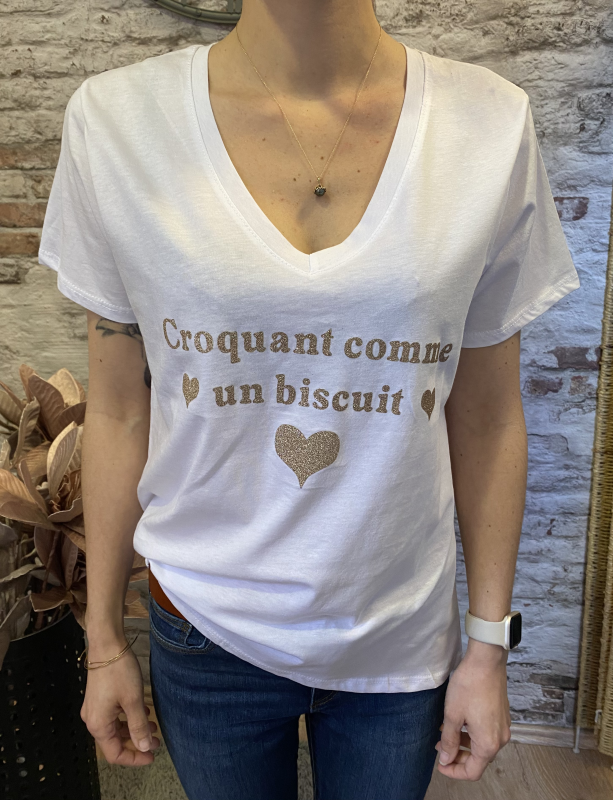 Tshirt croquant comme un biscuit | Jus de coco