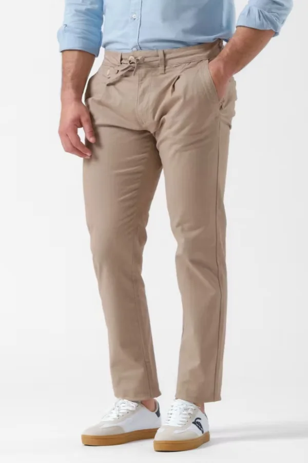 PRÉ-RESERVA Calça Chino Cordão La Garrocha Camel  | definne