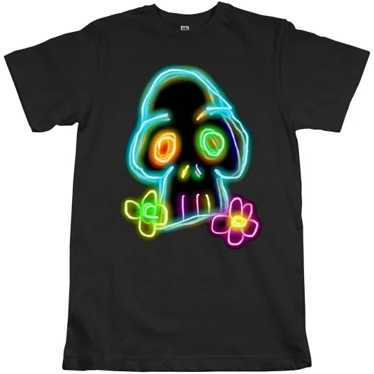 💠NFT NEON SKULL 1💠 FINE JERSEY TEE | 💠 ℕ𝔽𝕋 𝕄𝕖𝕣𝕔𝕙 💠