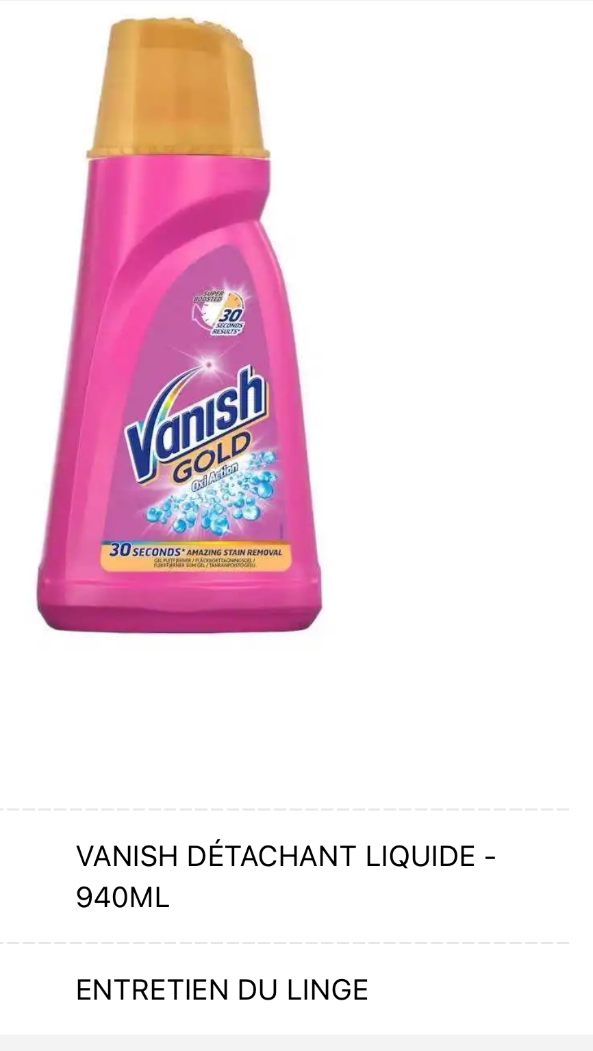 VANISH DÉTACHANT LIQUIDE - 940ML | fresh home