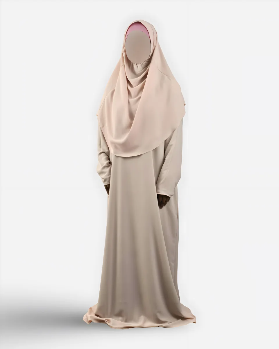 ROBE DE PRIÈRE SOIE DE MEDINE ROSE | AMCOSMETIK