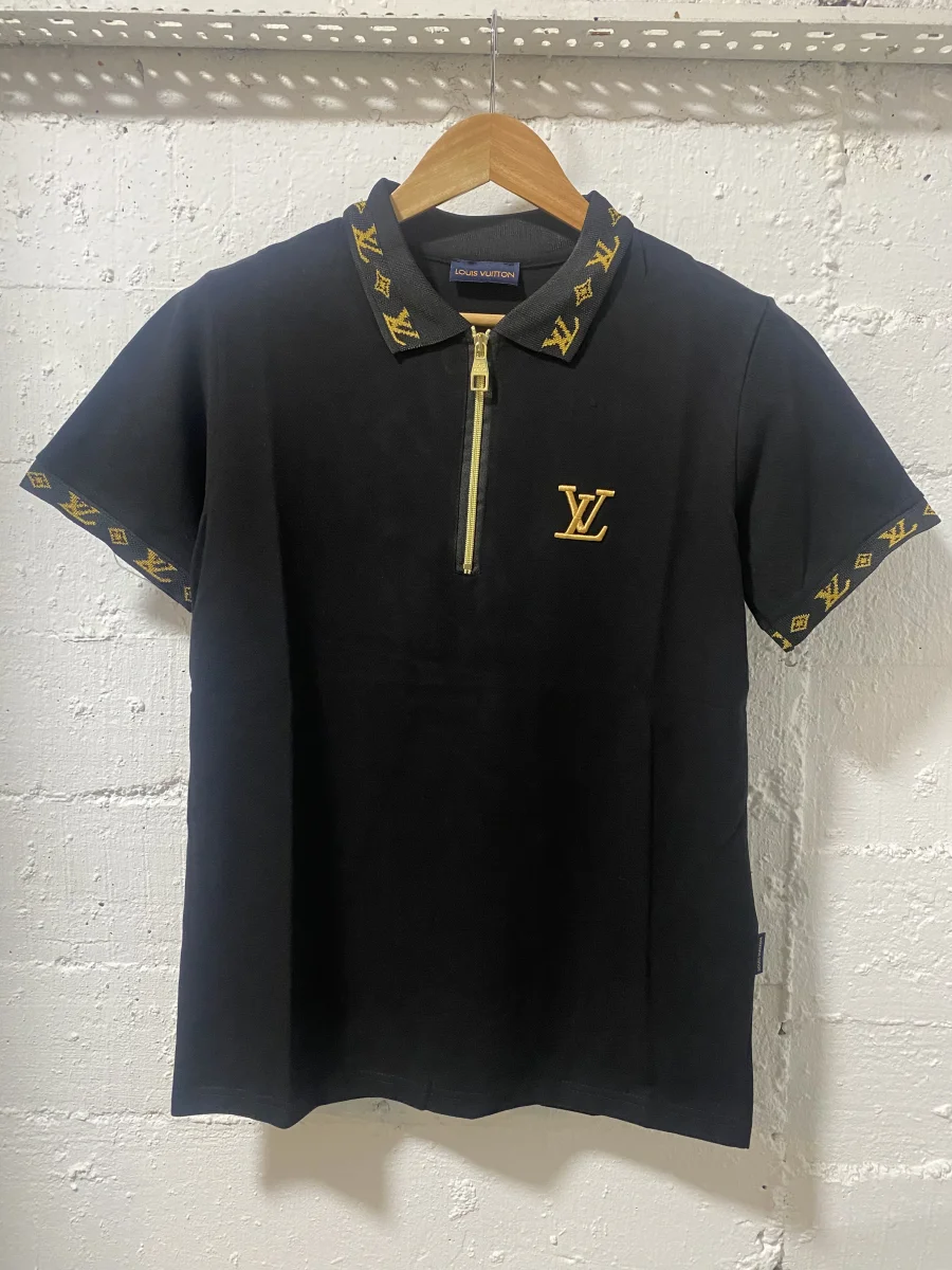 Louis Vuitton Zip Up Sweatshirt Black/Gold | MASSIMOLUXURYOUTLET