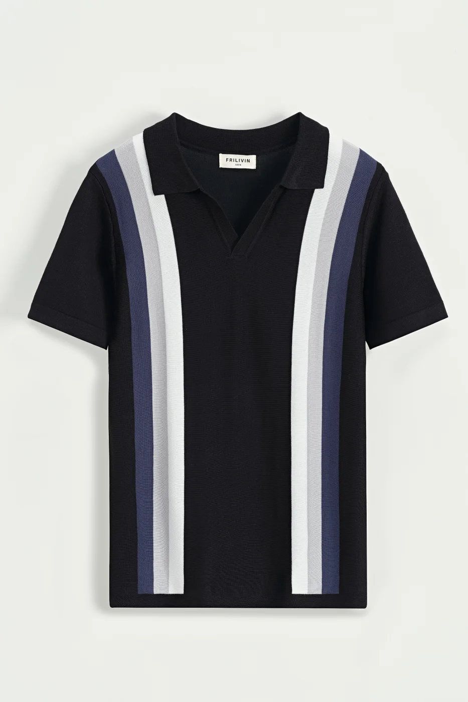 -30% Polo de Malha Vintage Gola V Forest Black | Definne