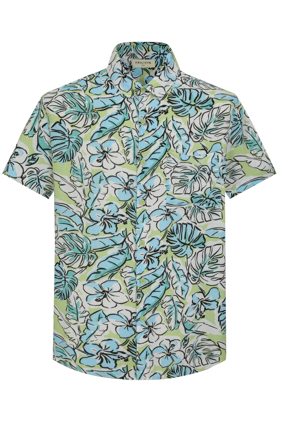 Camisa Havaiana Tropica Stamp  Green | Definne