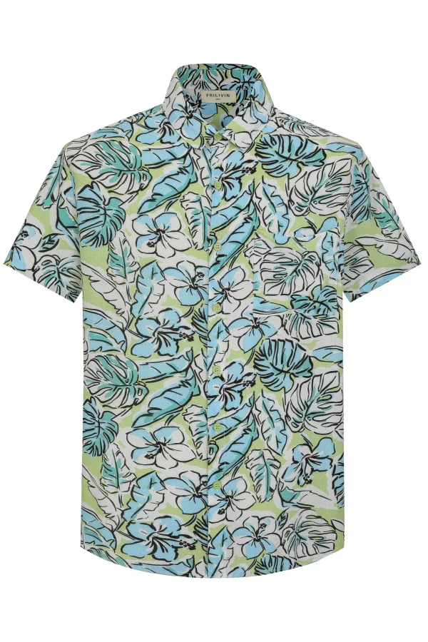 Camisa Havaiana Tropica Stamp  Green | Definne