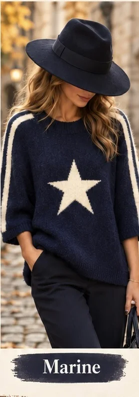Pull manche3/4 etoile | Jus de coco