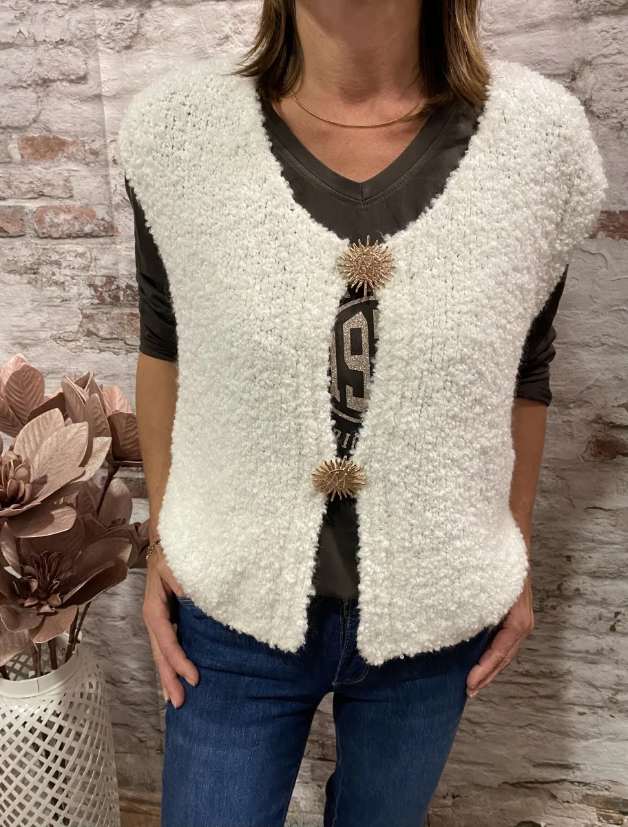 Gilet laine bouclette | Jus de coco 