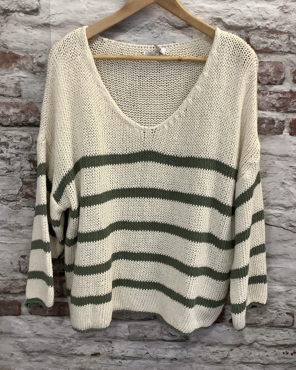 Pull rayé maille coco | Jus de coco 