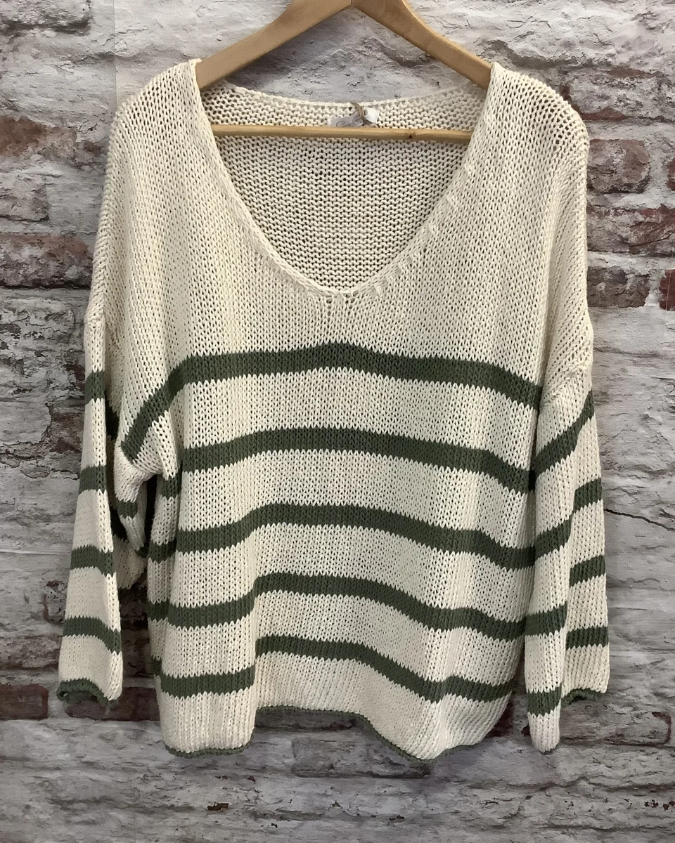 Pull rayé maille coco | Jus de coco 