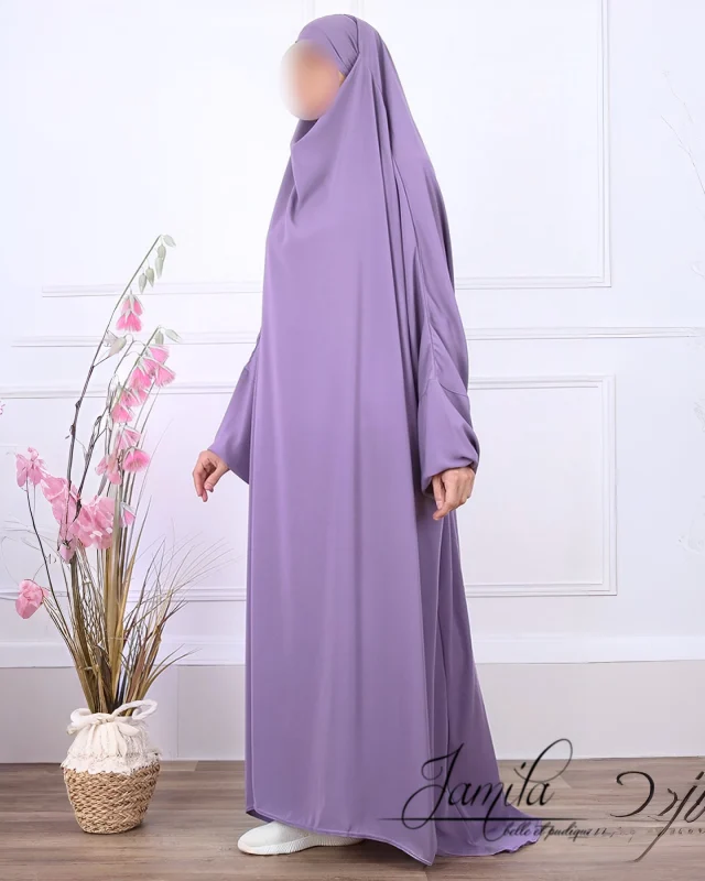 JILBAB 1 PIÈCE LILAS - JAMILA  | AMCOSMETIK