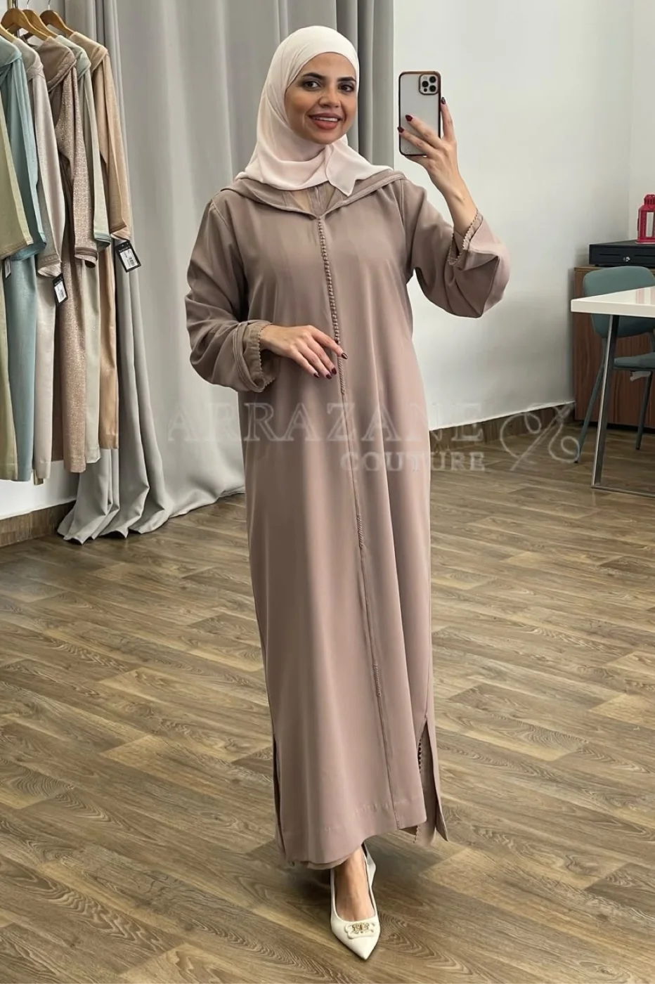 Djellaba 2 Pièces Crêpe Berchman   | CasaZaz