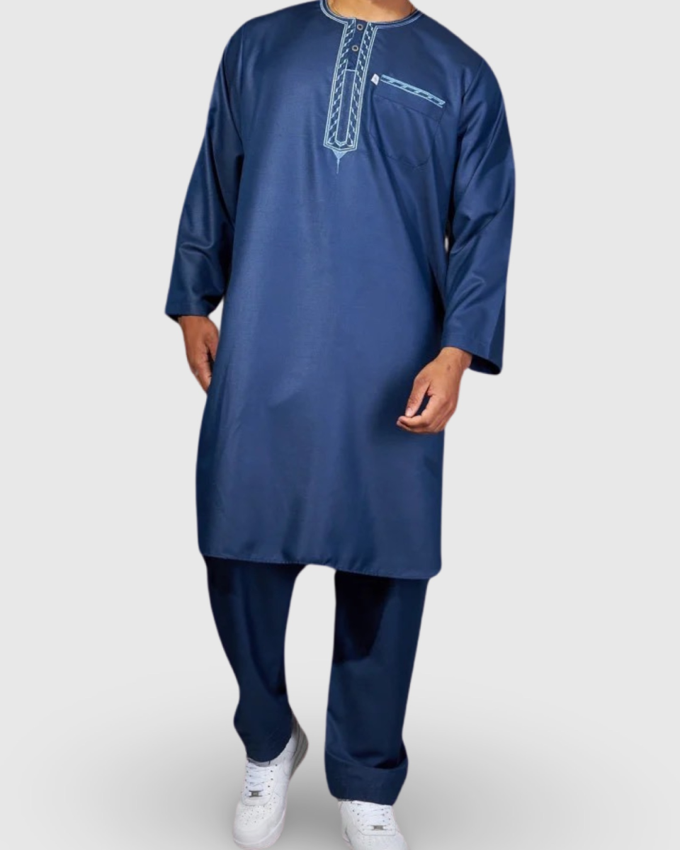 ENSEMBLE QAMIS 2 PIÈCES BLEU FONCÉ | AMCOSMETIK