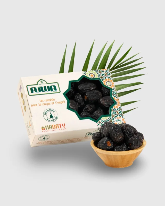 DATTES AJWA DE MÉDINE 400GR – NADATY | AMCOSMETIK