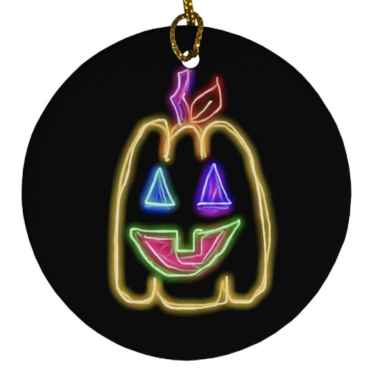 💠NFT NEON PUMPKIN 1💠 PORCELAIN ORNAMENT | 💠 ℕ𝔽𝕋 𝕄𝕖𝕣𝕔𝕙 💠🎃