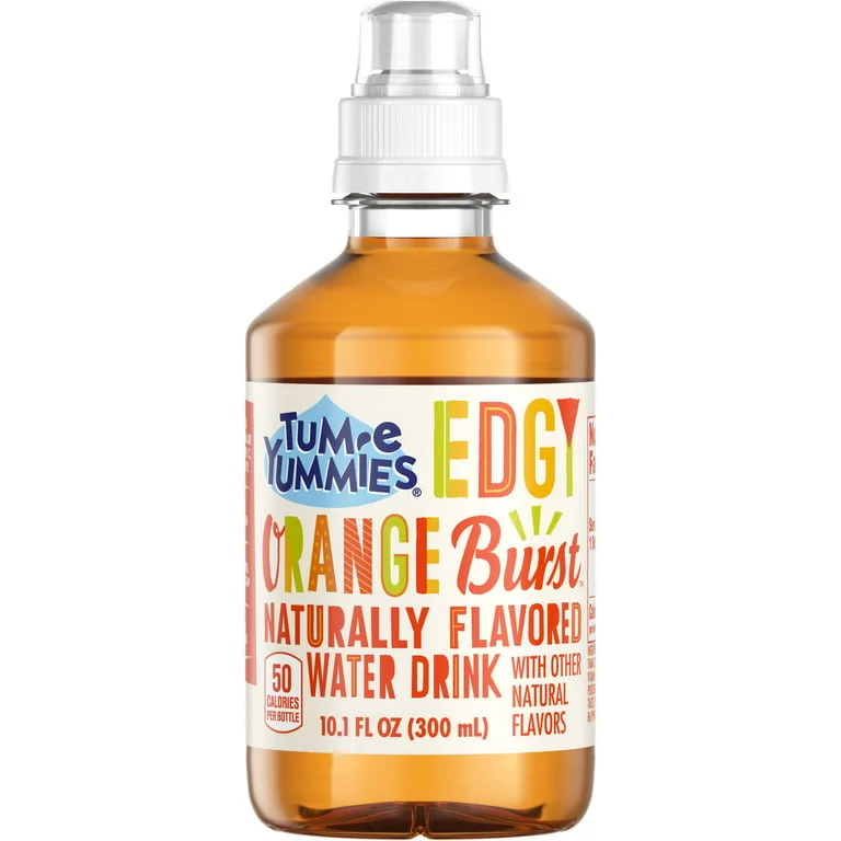 Tum-e Yummies Edgy Orange Burst Naturally Fruit Water, 10.1 fl oz, Bottle | Hit-The-Stage Pharmacy