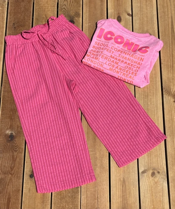 Pantalon ligné rose  | Lena in Love 