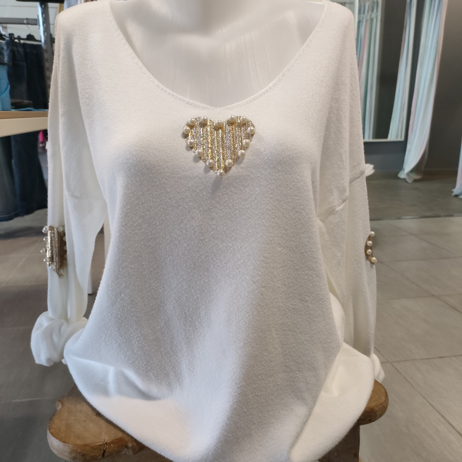 Pull cœur  | Etincelle 
