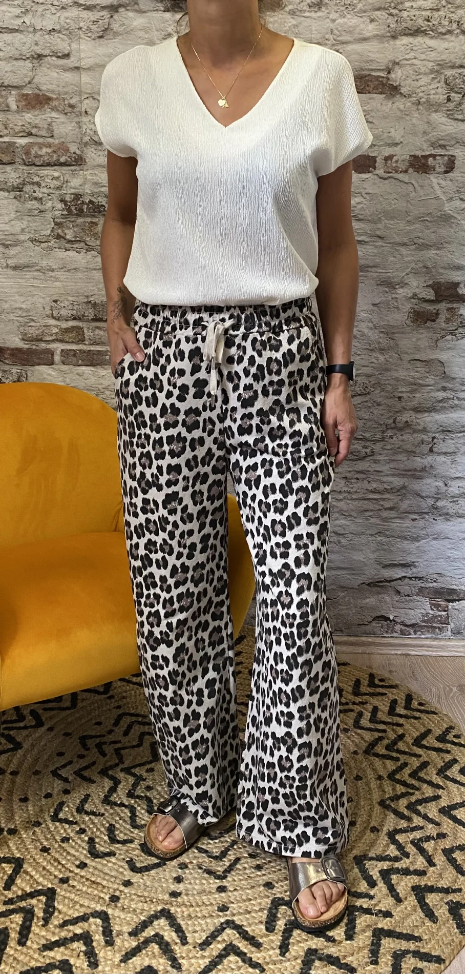 Pantalon léopard large | Jus de coco 