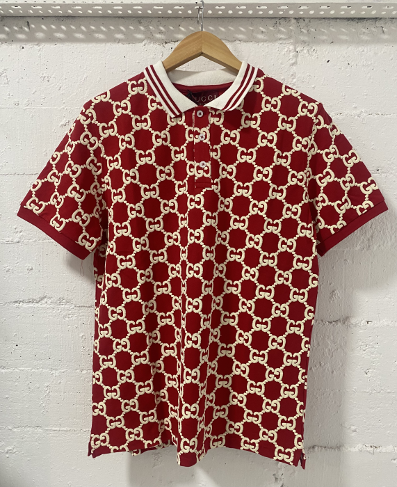 Gucci Firenze Polo Shirt Red/Beige  | MASSIMOLUXURYOUTLET