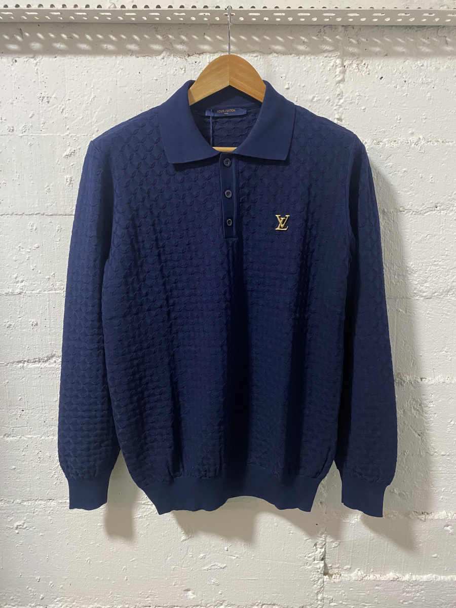 Louis Vuitton Polo Sweater Dark Blue | 