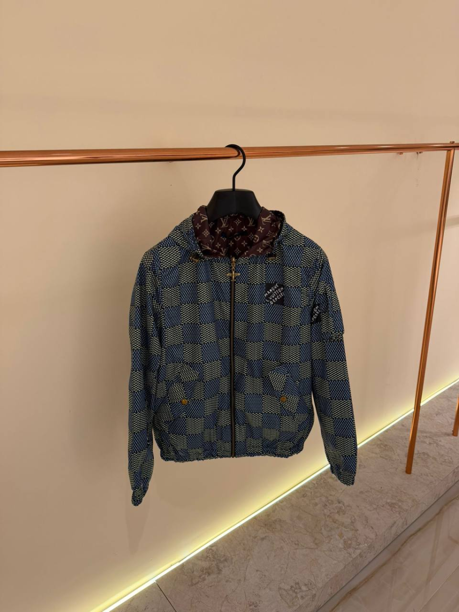 Louis Vuitton Marque Reversible Hoodie Windbreaker Print Jacket  | MASSIMOLUXURYOUTLET