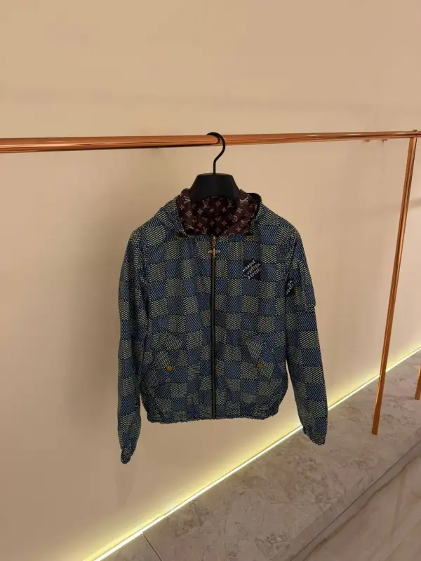 Louis Vuitton Marque Reversible Hoodie Windbreaker Print Jacket  | MASSIMOLUXURYOUTLET