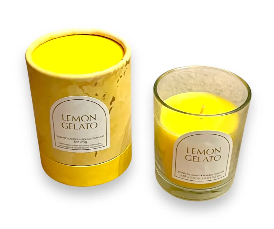 Bough Parfume - Scented Candle (Lemon Gelato) 3oz | Home & Kitchen Delights