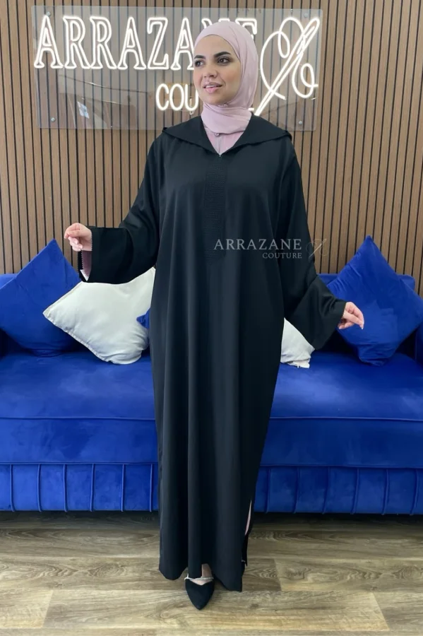 Djellaba Randa Hessira Noir | CasaZaz