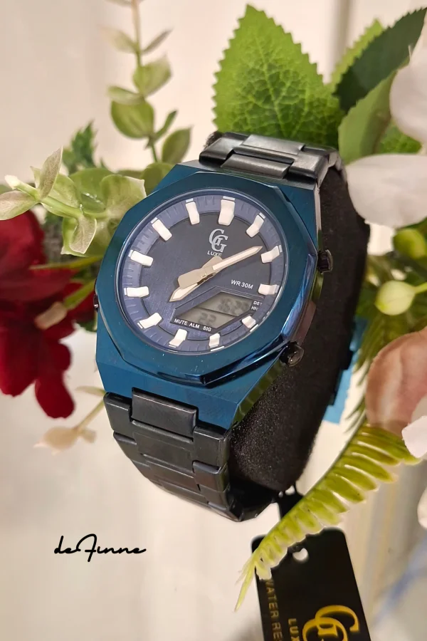 Relógio Blue Metal Edition GG Lux Analógico e Digital  | Definne