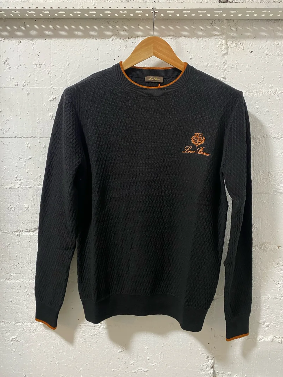 Loro Piano Cotton Sweater Black  | MASSIMOLUXURYOUTLET