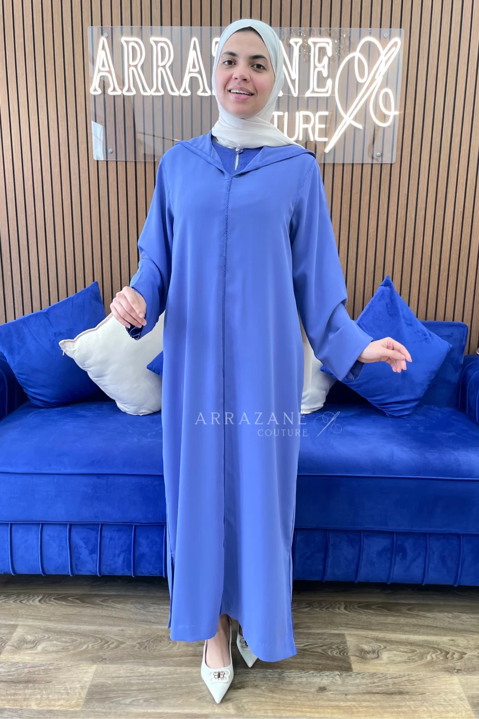 Djellaba Crêpe Berchman Lavande | CasaZaz