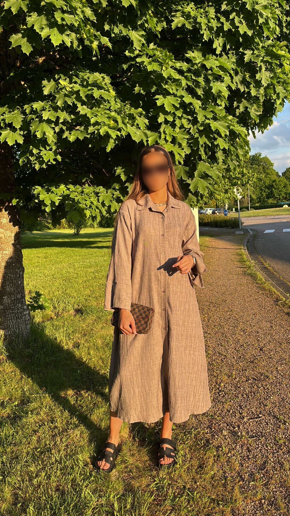 Robe taupe SERENA | AYRA Prêt-à-porter