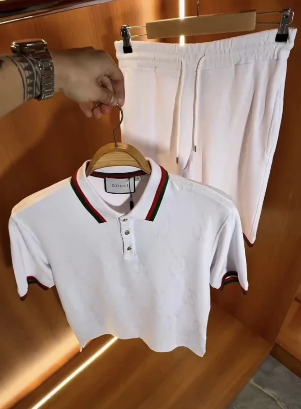 Gucci Firenze Tracksuit Short and Polo White | MASSIMOLUXURYOUTLET