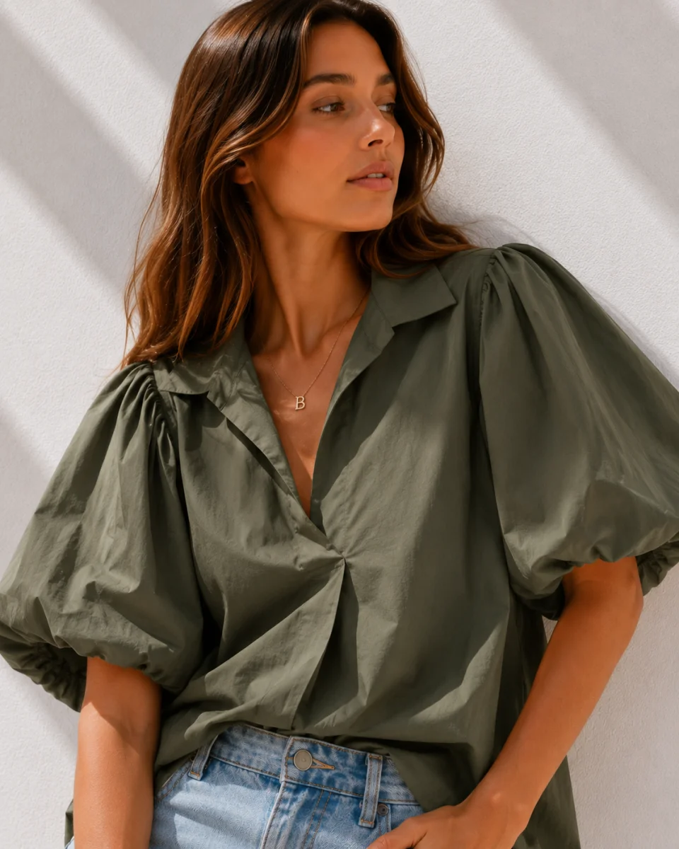 Grace Puff Blouse | Salsa Color