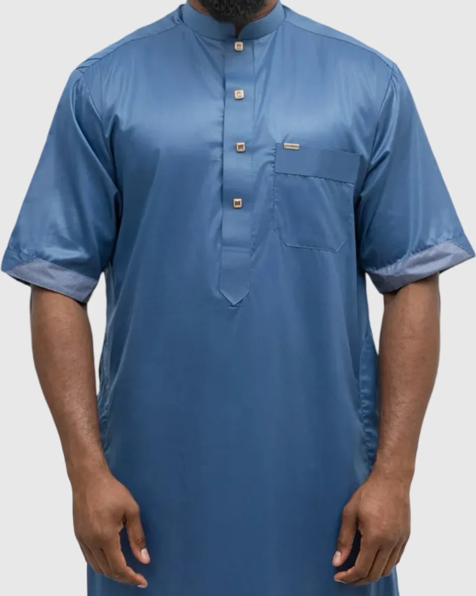 QAMIS MUSA BLEU MARINE – ÉLÉGANCE & TRADITION | AMCOSMETIK