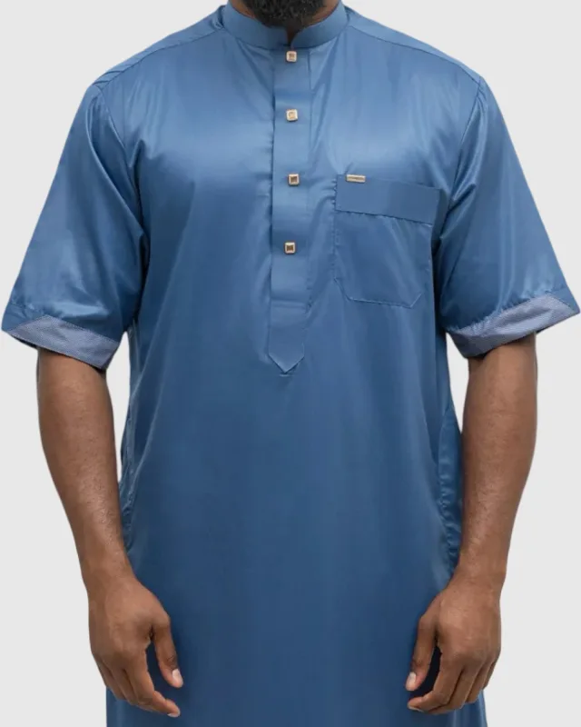 QAMIS MUSA BLEU MARINE – ÉLÉGANCE & TRADITION | AMCOSMETIK