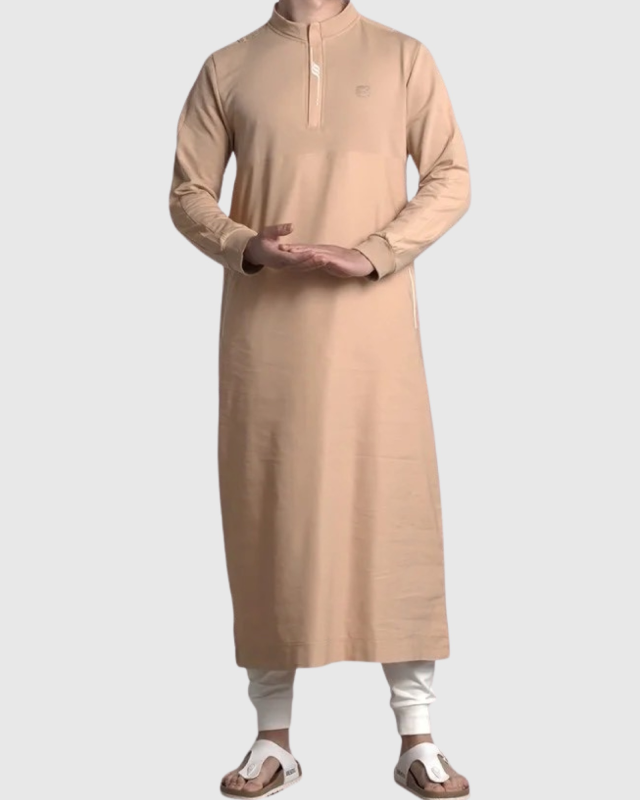 QAMIS LONG SUBTIL BEIGE ET BLANC | AMCOSMETIK