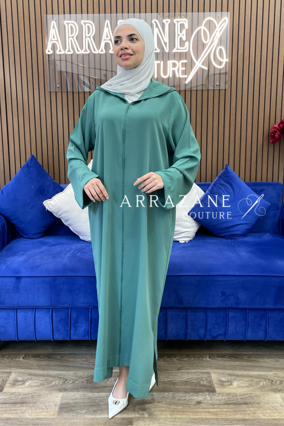 Djellaba Crêpe Berchman Vert | CasaZaz