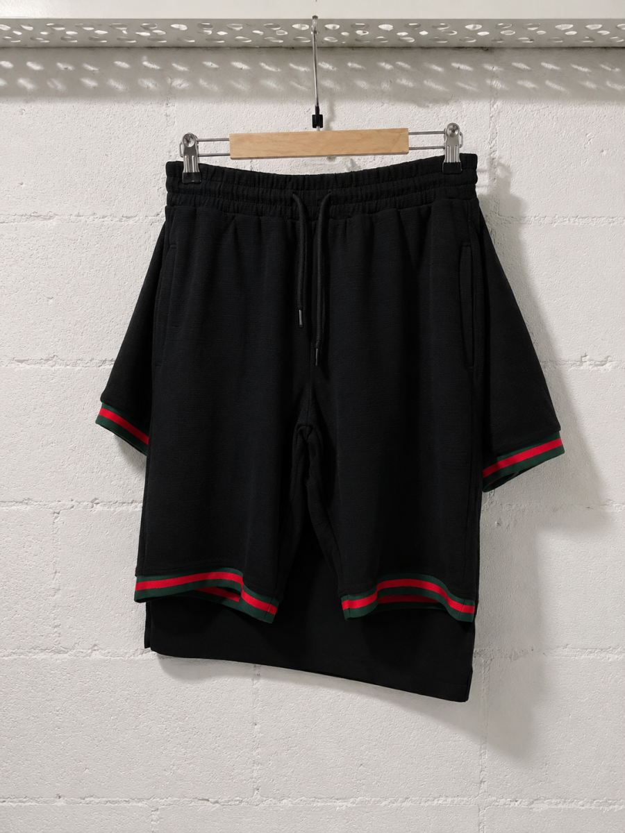 Gucci Firenze Tracksuit Short and Polo Black | 