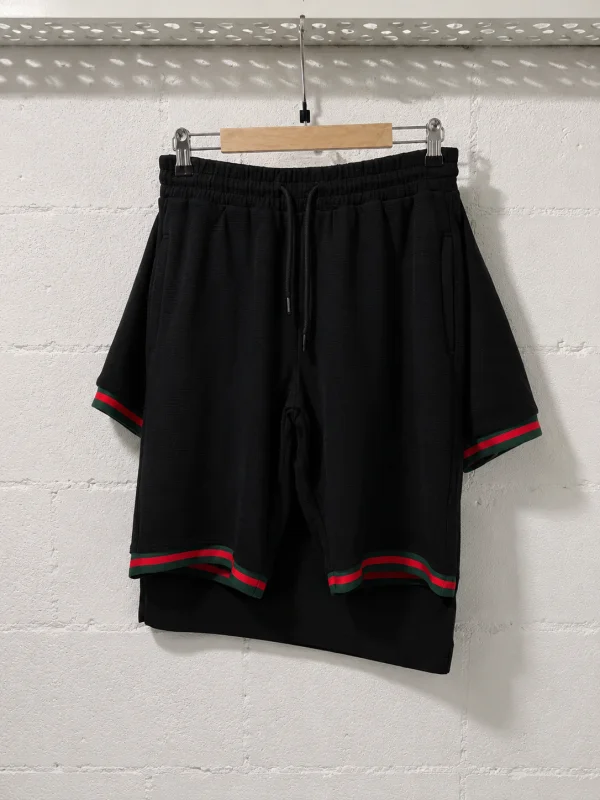 Gucci Firenze Tracksuit Short and Polo Black | 