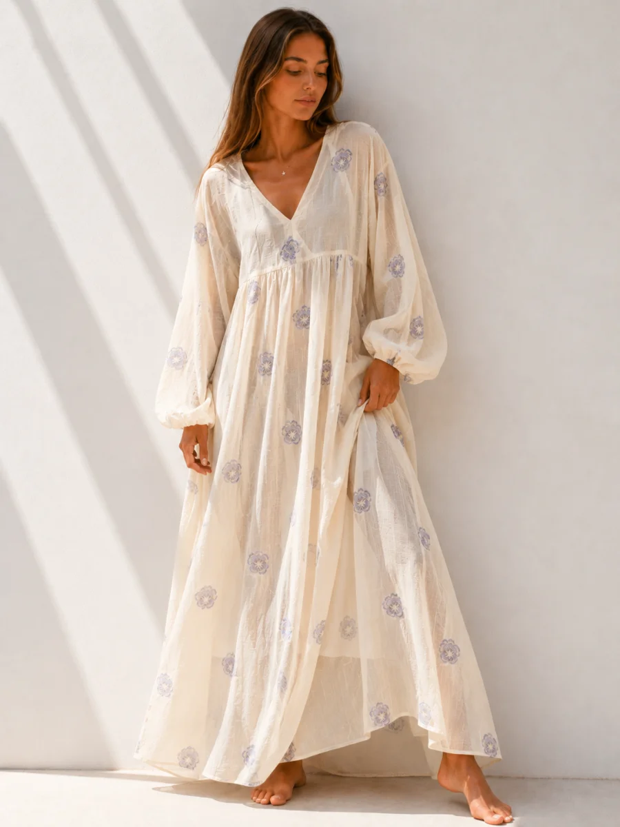 Sparkle Bloom Maxi Dress | Salsa Color