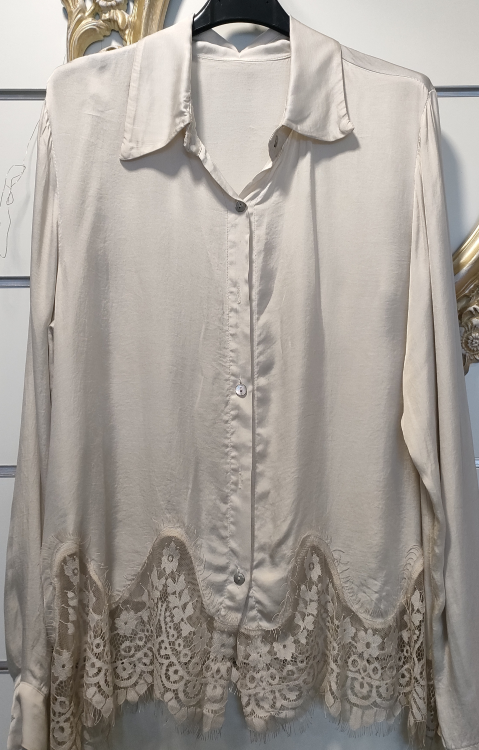 Chemise dentelle en bas | Etincelle 