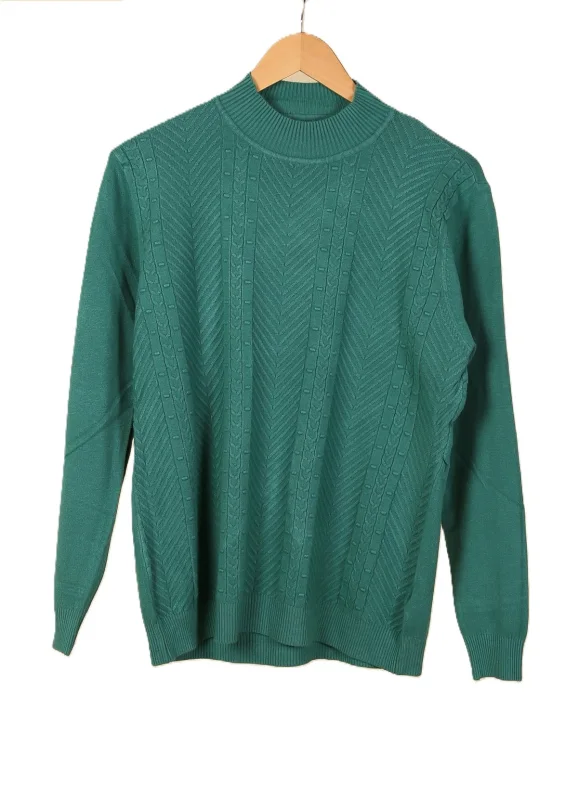 Pull Anaé col montant - vert  | Dîna Shop'