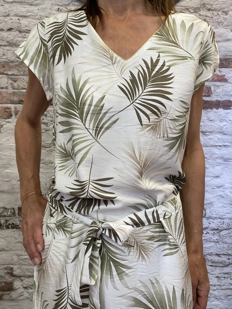Robe feuillage vert | Jus de coco 