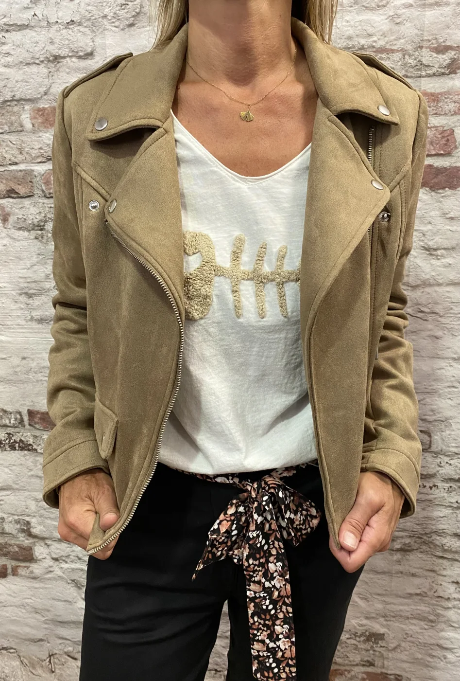 Perfecto faux suede | Jus de coco 