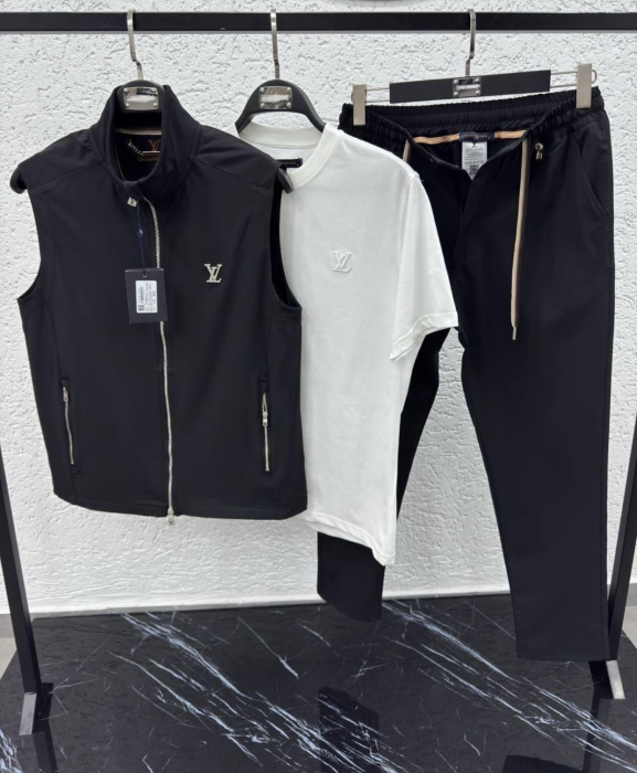 Louis Vuitton Trucksuit 3 Set(Pants, T-Shirt,Shirt) | MASSIMOLUXURYOUTLET