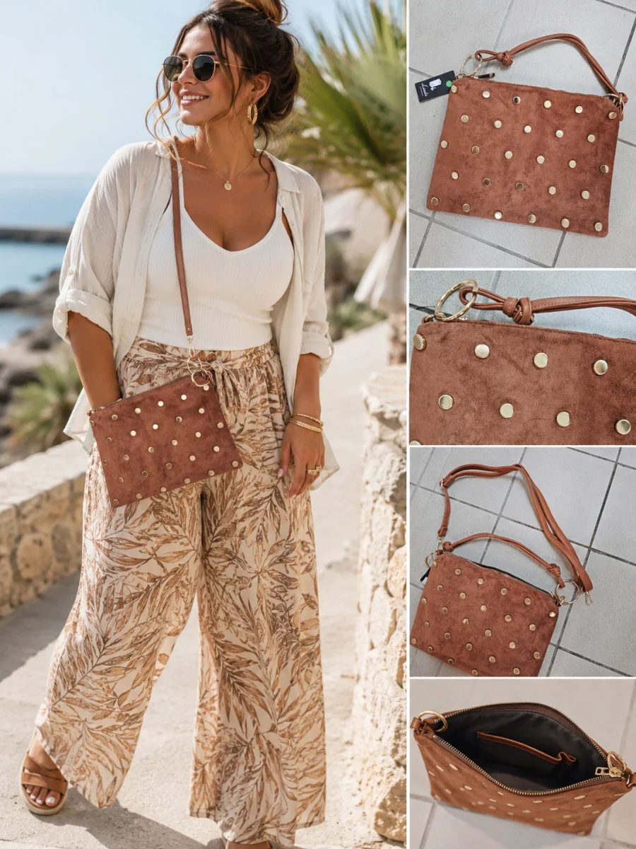 Sac " romy" camel | Les Chics Filles by Sab